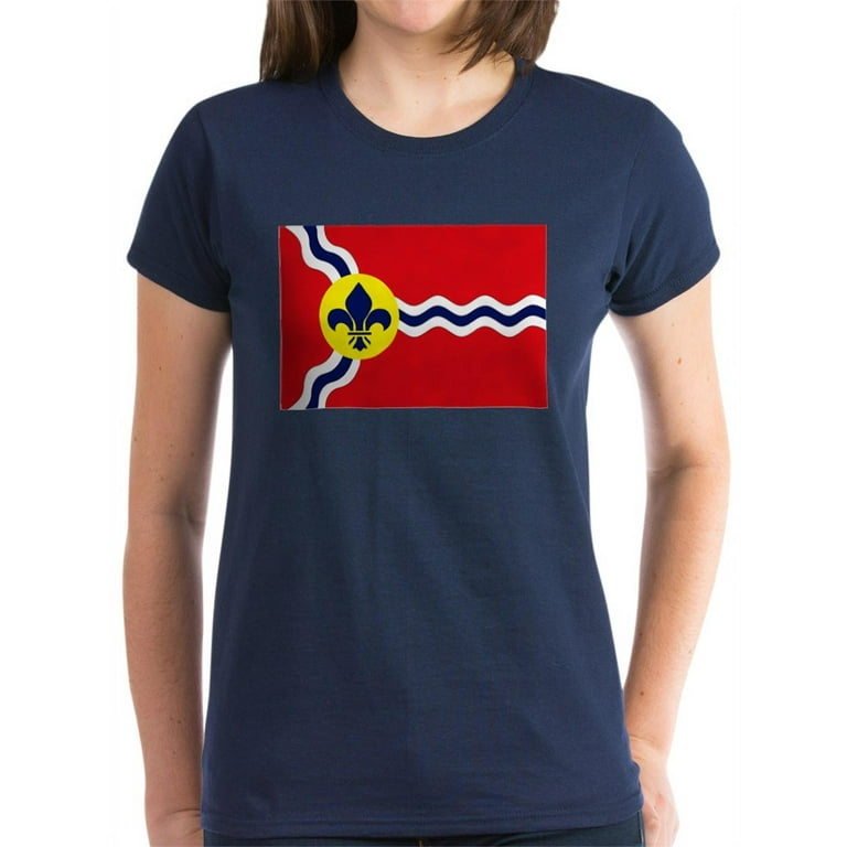 CafePress - St. Louis Flag T Shirt - Women's Dark T-Shirt
