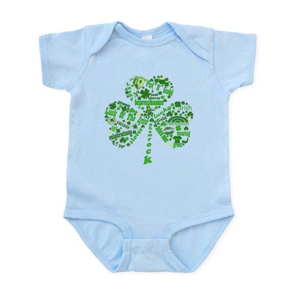 CafePress - St Paddys Day Shamrock Infant Bodysuit - Baby Light Bodysuit, Size Newborn - 24 Months