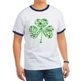 thumbnail image 1 of CafePress - St Paddys Day Shamrock Ringer T - 100% Cotton Ringed T-Shirt, 1 of 4