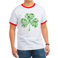 thumbnail image 1 of CafePress - St Paddys Day Shamrock Ringer T - 100% Cotton Ringed T-Shirt, 1 of 4