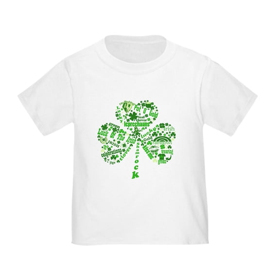 CafePress - St Paddys Day Shamrock Toddler T Shirt - Cute Toddler T-Shirt, 100% Cotton