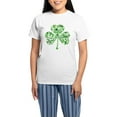 thumbnail image 1 of CafePress - St Paddys Day Shamrock Women's Light Pajamas - Women's Short Sleeve Print T-Shirt and Pants Light Cotton Pajama Set, 1 of 7