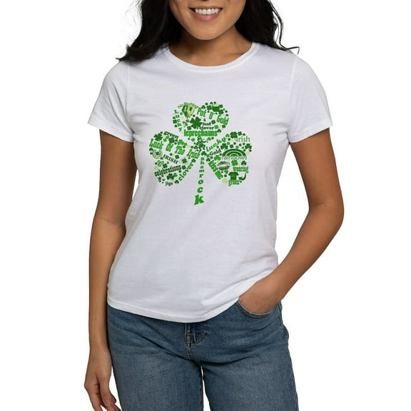 CafePress - St Paddys Day Shamrock Women's T Shirt - Women's Classic T-Shirt