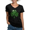 thumbnail image 1 of CafePress - St Paddys Day Shamrock Women's V Neck Dark T Shirt - Women's V-Neck Dark T-Shirt, 1 of 4