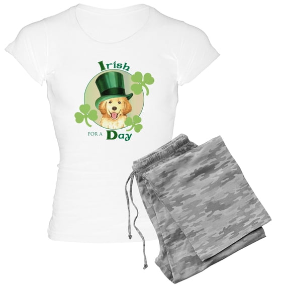 CafePress - St. Patrick Golden Women's Light Pajamas - Women's Short Sleeve Print T-Shirt and Pants Light Cotton Pajama Set