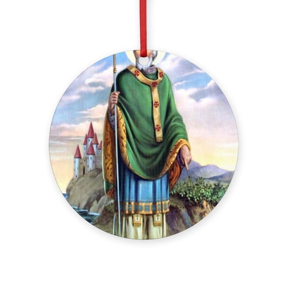 CafePress - St. Patrick - Round Wood Ornament 4"