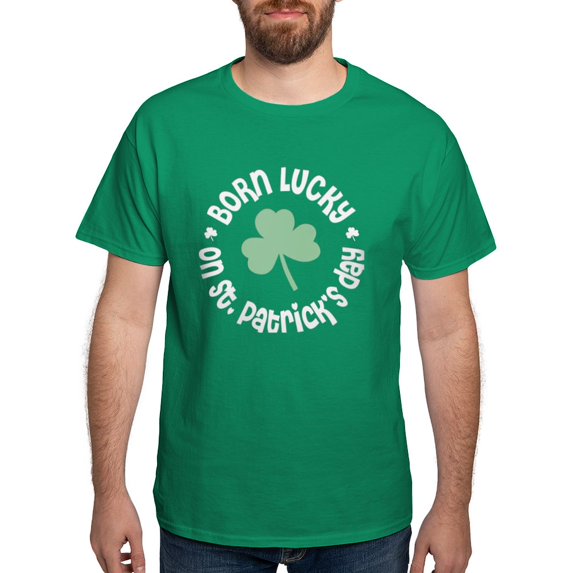 CafePress - St. Patrick's Day Birthday Dark T Shirt - Men's Classic Graphic Cotton T-Shirt