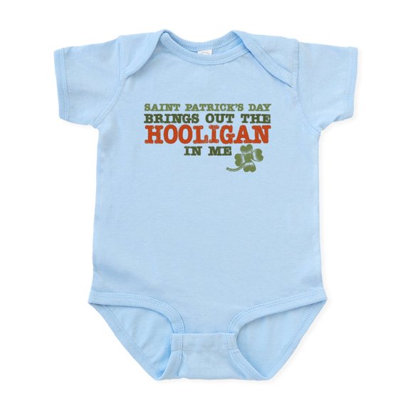 CafePress - St Patrick's Day Hooligan Infant Bodysuit - Baby Light Bodysuit, Size Newborn - 24 Months