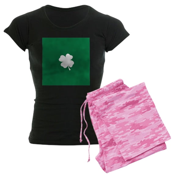 CafePress - St Patricks Day Shamrock - Women's Dark Pajamas