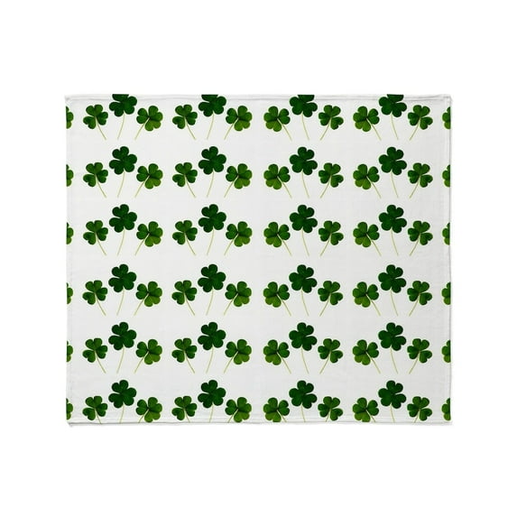 CafePress - St Patricks Day Shamrocks Throw Blanket - Soft Fleece Throw Blanket, 50"x60" for All Ages