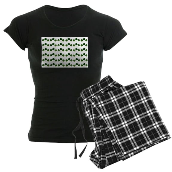CafePress - St Patricks Day Shamrocks - Women's Dark Pajamas
