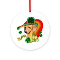 thumbnail image 1 of CafePress - St Pattys Dachshund -  Round Wood Ornament 4", 1 of 2