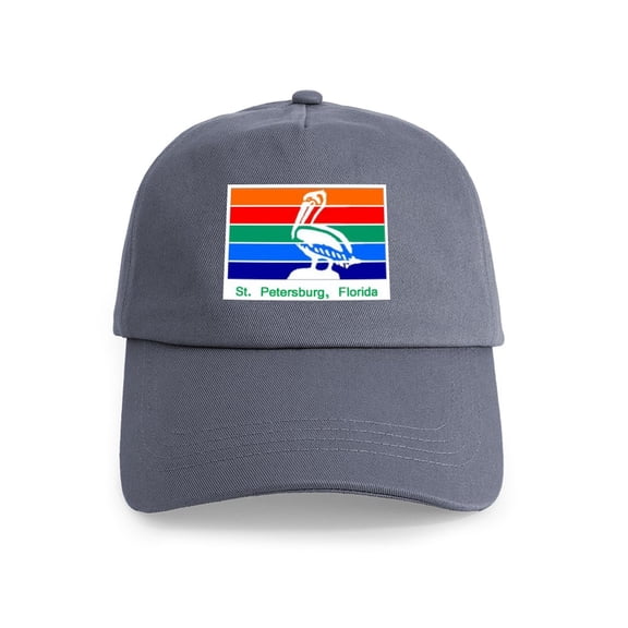 CafePress - St. Petersburg FL Flag Cap - Adjustable 100% Brushed Unisex Casual Cotton Baseball Cap, Beige, 1
