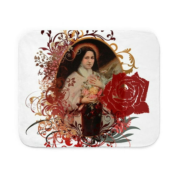 CafePress - St. Therese - Sherpa Fleece Throw Blanket 60" x 50"
