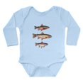 thumbnail image 1 of CafePress - Stacked Trout Body Suit - Long Sleeve Cotton Baby Bodysuit, 1 of 4