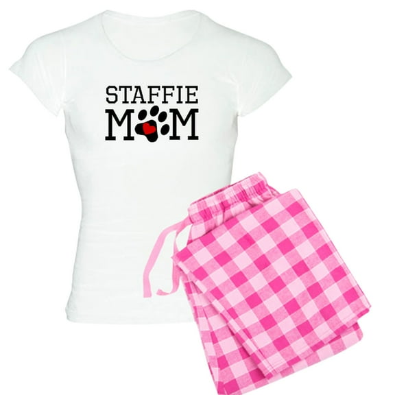 CafePress - Staffie Mom Pajamas - Women's Light Pajamas