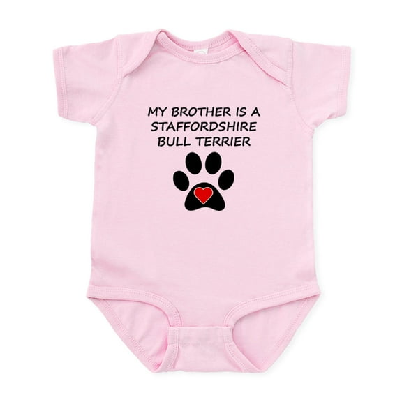 CafePress - Staffordshire Bull Terrier Brother Body Suit - Baby Light Bodysuit, Size Newborn - 24 Months