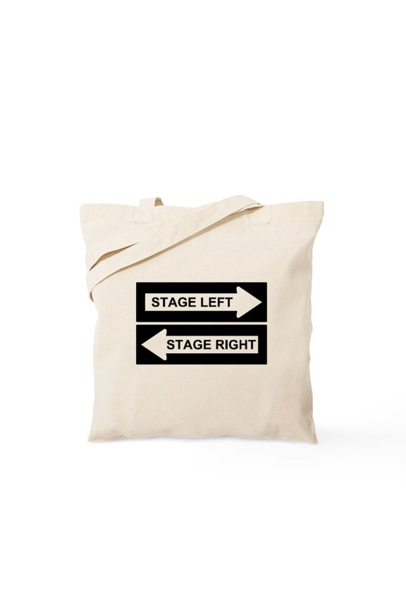 - Stage Left - Unisex Canvas Tote Bag, Beige, 1-Piece