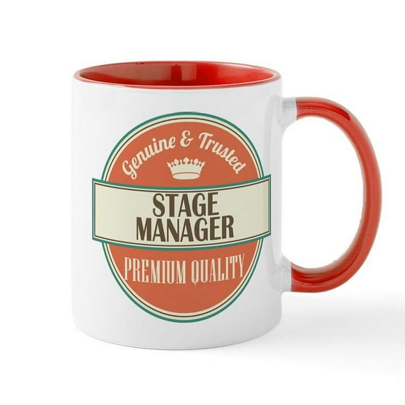 CafePress - Stage Manager Vintage Logo Mug - 11 oz Ceramic Mug - Novelty Coffee Tea Cup
