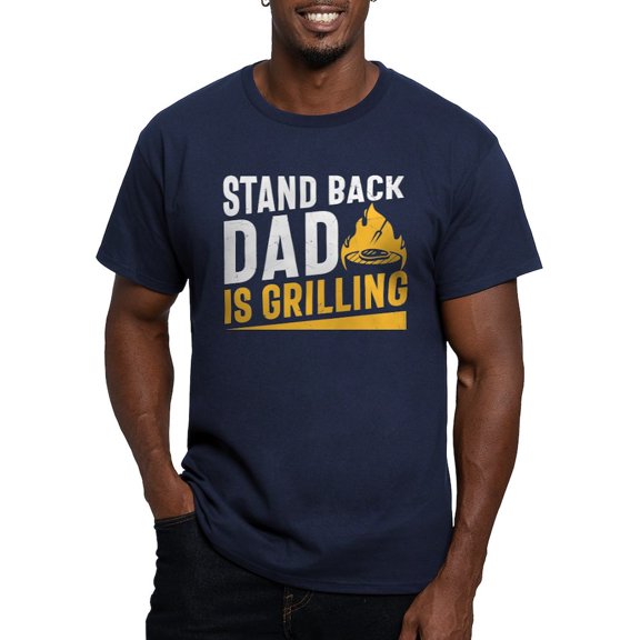 CafePress - Stand Back Dad Is Grilling T Shirt - Men's Fitted T-Shirt