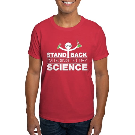 CafePress - Stand Back, I'm Going To Try Science T Shirt - Men's Classic Graphic Cotton T-Shirt