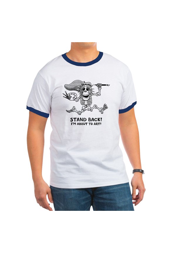 - Stand Back! Ringer T - 100% Cotton Ringed T-Shirt
