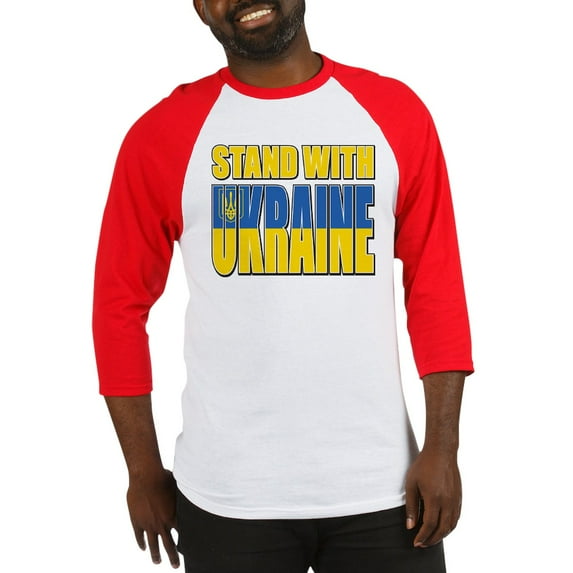 CafePress - Stand With Ukraine - Cotton Baseball Jersey, 3/4 Raglan Sleeve Shirt