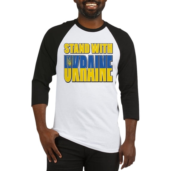 CafePress - Stand With Ukraine - Cotton Baseball Jersey, 3/4 Raglan Sleeve Shirt