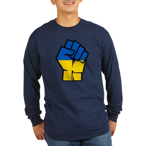 CafePress - Stand With Ukraine Long Sleeve T Shirt - Long Sleeve Dark T-Shirt