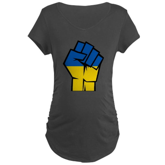 CafePress - Stand With Ukraine Maternity T Shirt - Maternity Dark T-Shirt
