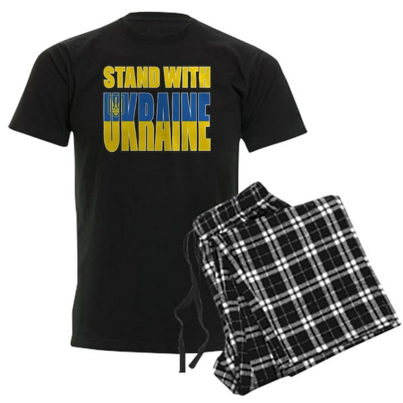CafePress - Stand With Ukraine - Men's Dark Loose Fit Cotton Pajama Set