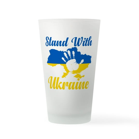 CafePress - Stand With Ukraine - Pint Glass, Drinking Glass, 16 oz. CafePress