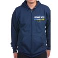 thumbnail image 1 of CafePress - Stand With Ukraine Support Flag Want Pe Sweatshirt - Zip Hoodie, Classic Hooded Sweatshirt with Metal Zipper, 1 of 1