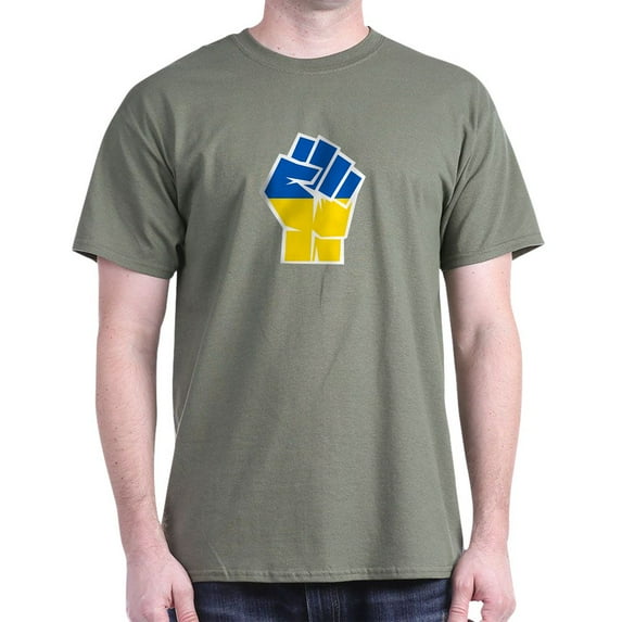 CafePress - Stand With Ukraine T Shirt - Men's Classic Graphic Cotton T-Shirt