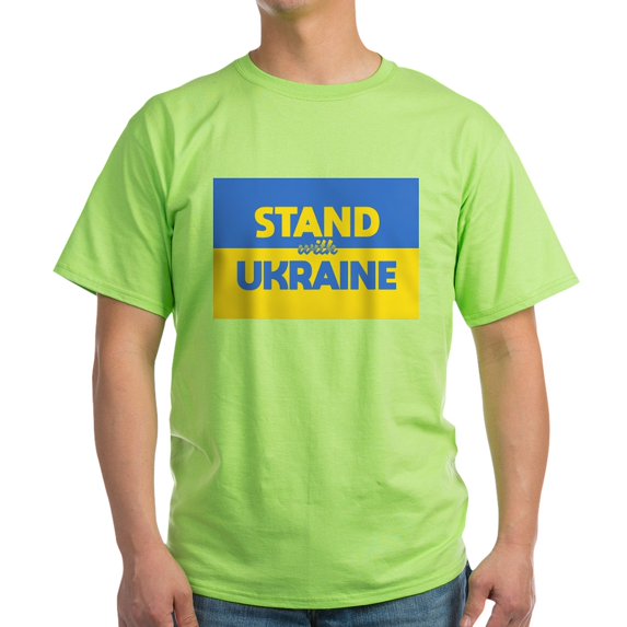 CafePress - Stand With Ukraine T Shirt - Light T-Shirt - CP