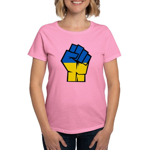 CafePress - Stand With Ukraine T Shirt - Women's Traditional Fit Dark T-Shirt