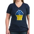 thumbnail image 1 of CafePress - Stand With Ukraine T Shirt - Women's V-Neck Dark T-Shirt, 1 of 1