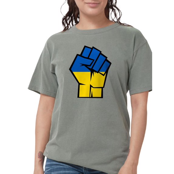 CafePress - Stand With Ukraine T Shirt - Womens Comfort Colors® Shirt
