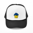 thumbnail image 1 of CafePress - Stand With Ukraine - Trucker Hat - Polyester Foam Front and Nylon Mesh Weave Back, 1 of 8