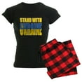 thumbnail image 1 of CafePress - Stand With Ukraine - Women's Short Sleeve Print T-Shirt and Pants Dark Cotton Pajama Set, 1 of 7