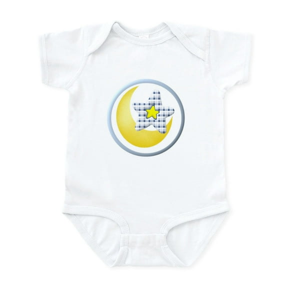 CafePress - Star And Moon Infant Creeper - Baby Light Bodysuit, Size Newborn - 24 Months