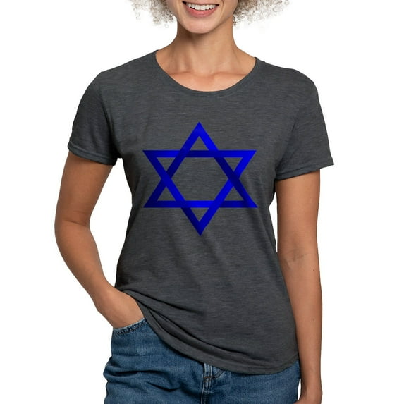 CafePress - Star Of David Women's Dark T Shirt - Womens Tri-blend T-Shirt