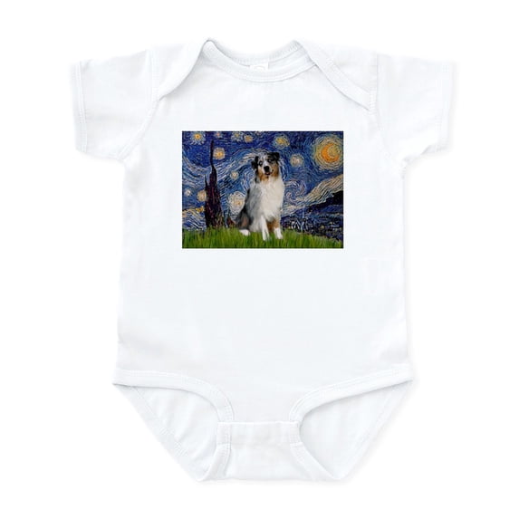 CafePress - Starry Night Aussie #3 Infant Bodysuit - Baby Light Bodysuit, Size Newborn - 24 Months