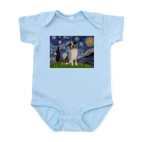 CafePress - Starry Night Aussie #3 Infant Bodysuit - Baby Light Bodysuit, Size Newborn - 24 Months