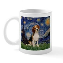 CafePress - Starry Night / Beagle Mug - 11 oz Ceramic Mug - Novelty Coffee Tea Cup
