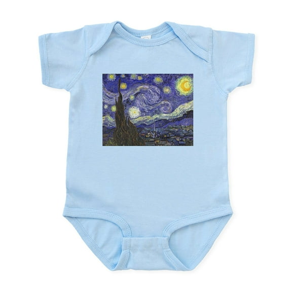 CafePress - Starry Night By Vincent Van Gogh Body Suit - Baby Light Bodysuit, Size Newborn - 24 Months