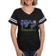thumbnail image 1 of CafePress - Starry Night Dachshund T Shirt - Womens Football Shirt, 1 of 4