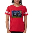 thumbnail image 1 of CafePress - Starry Night Dachshund T Shirt - Womens Football Shirt, 1 of 4