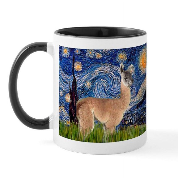 CafePress - Starry Night Llama Mug - 11 oz Ceramic Mug - Novelty Coffee Tea Cup