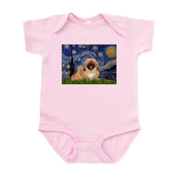 CafePress - Starry Night Pekingese Infant Bodysuit - Baby Light Bodysuit, Size Newborn - 24 Months